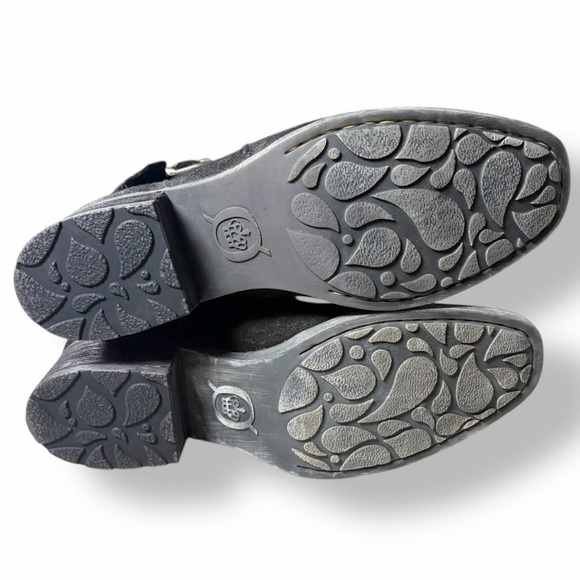 BORN Morocco Bootie Women's Black Suede Leather Low Heel Comfort Ankle Boots 10 - Picture 7 of 8